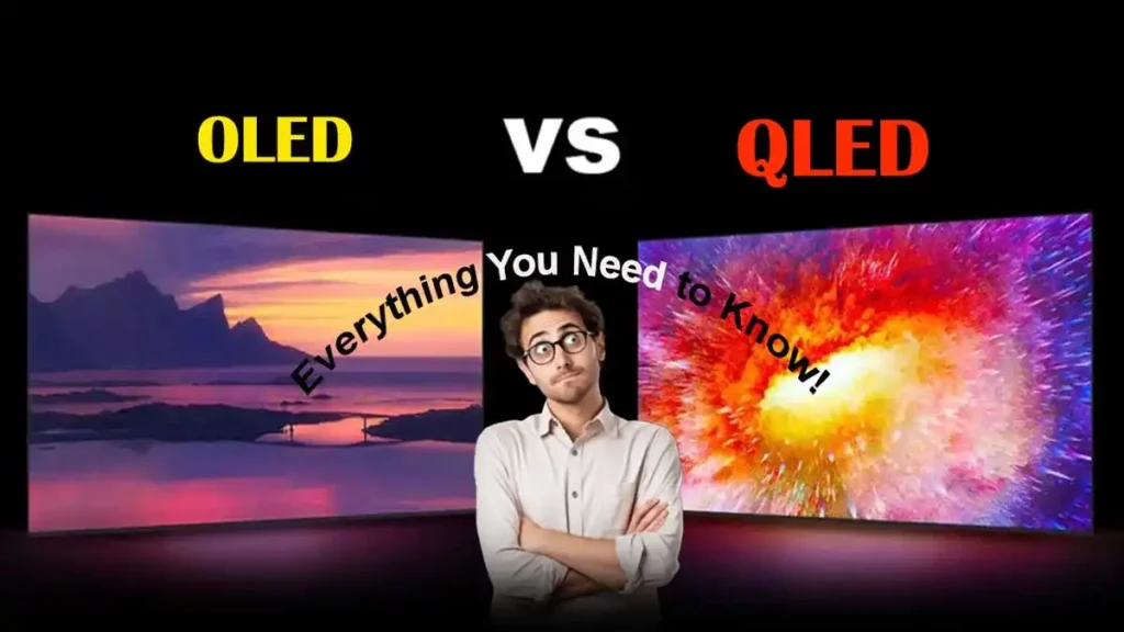 شکل1- مقایسه بین تلویزیون‌ OLED و QLED